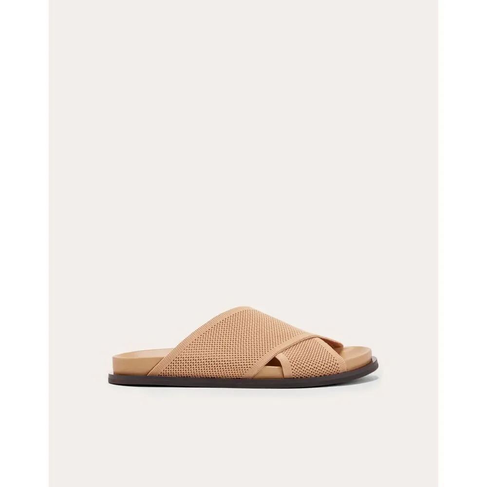 Everlane THE REKNIT FORM CROSSOVER SANDAL in Caramel Beige Neutral Size 9 NWB